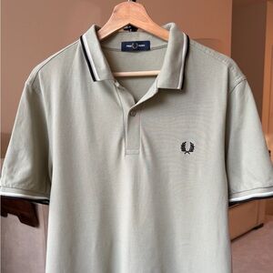 Fred Perry Polo Shirt - Grey with Black Trim